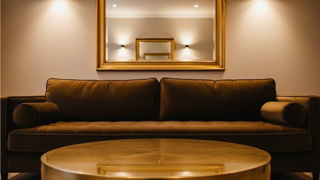 Brown and green natural pairing in living room decor ideas 2026