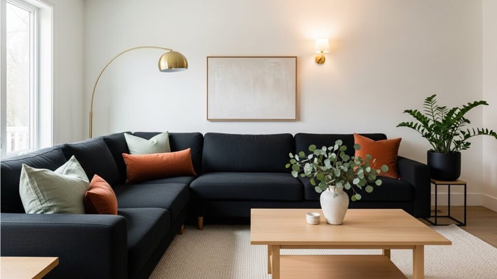 black couch decor ideas