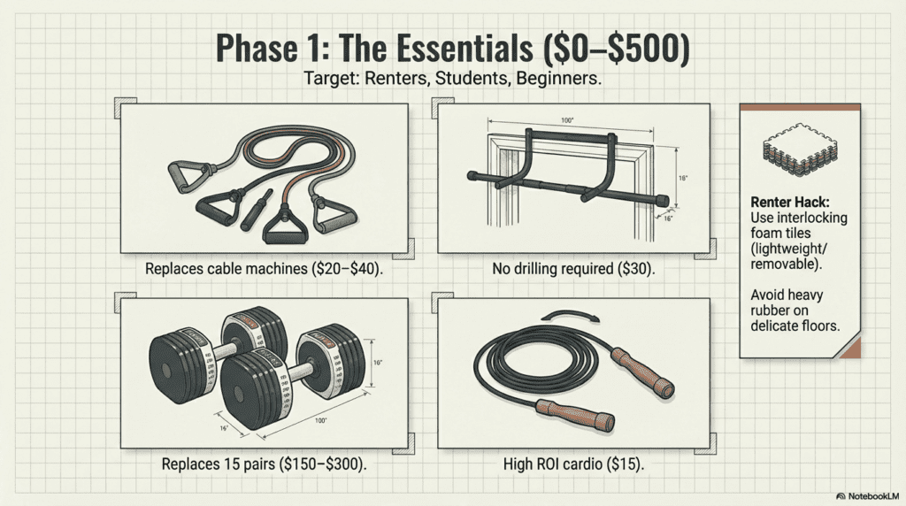 Phase 1 ($0–$500): Bodyweight + Basics That Deliver Results