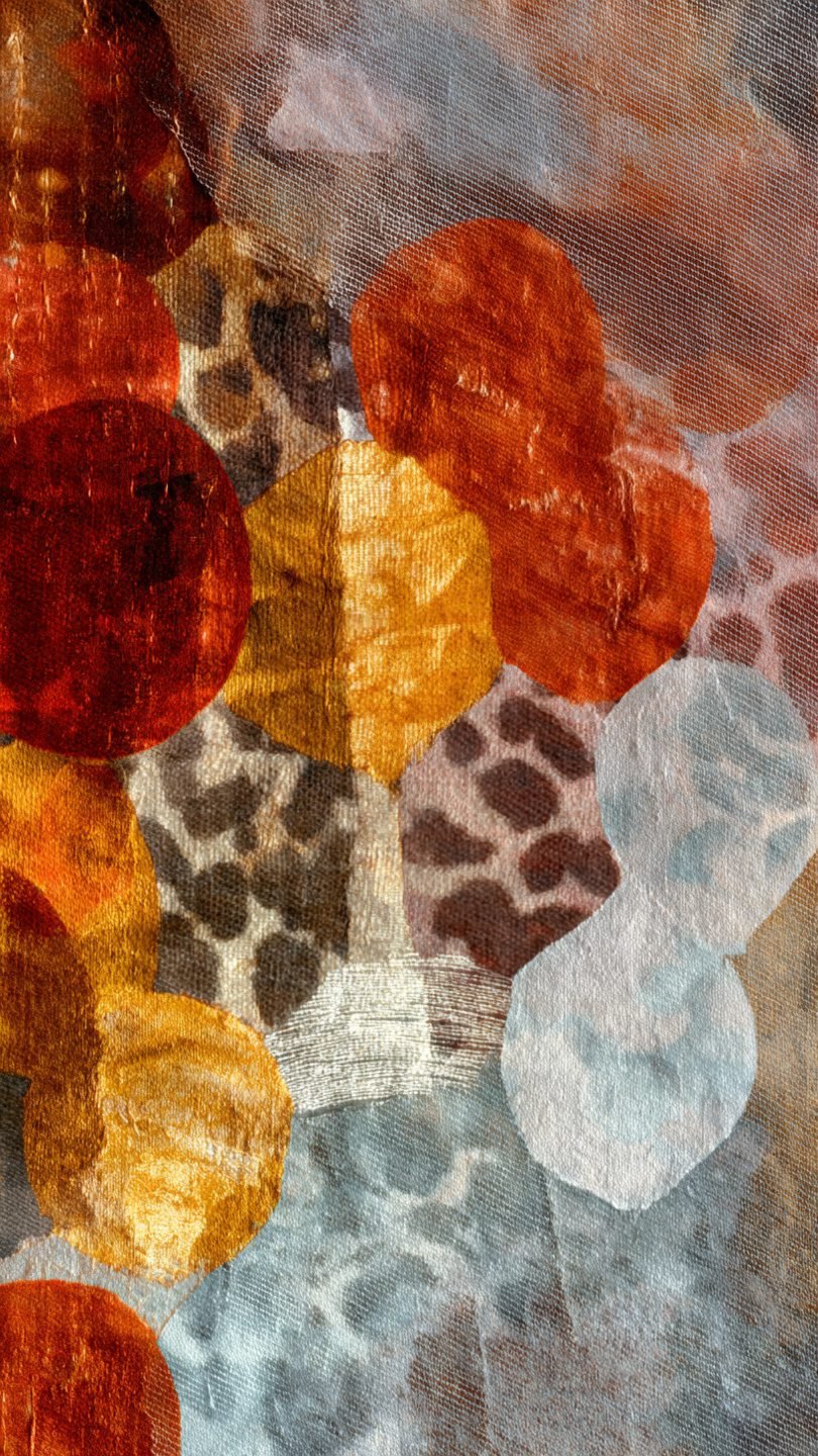 Artistic mixed textile window screen