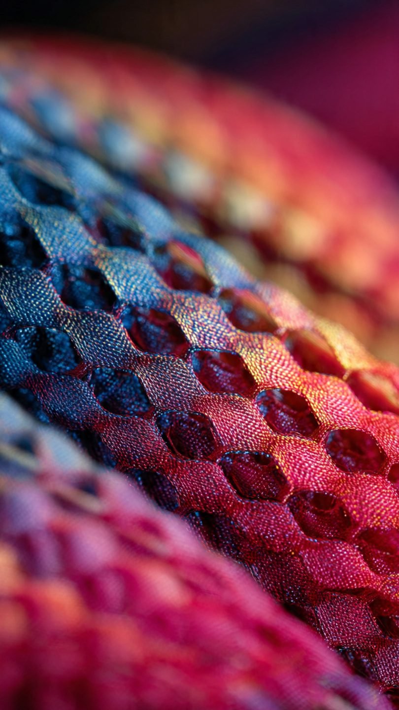 Artistic textile gradient with varying textures