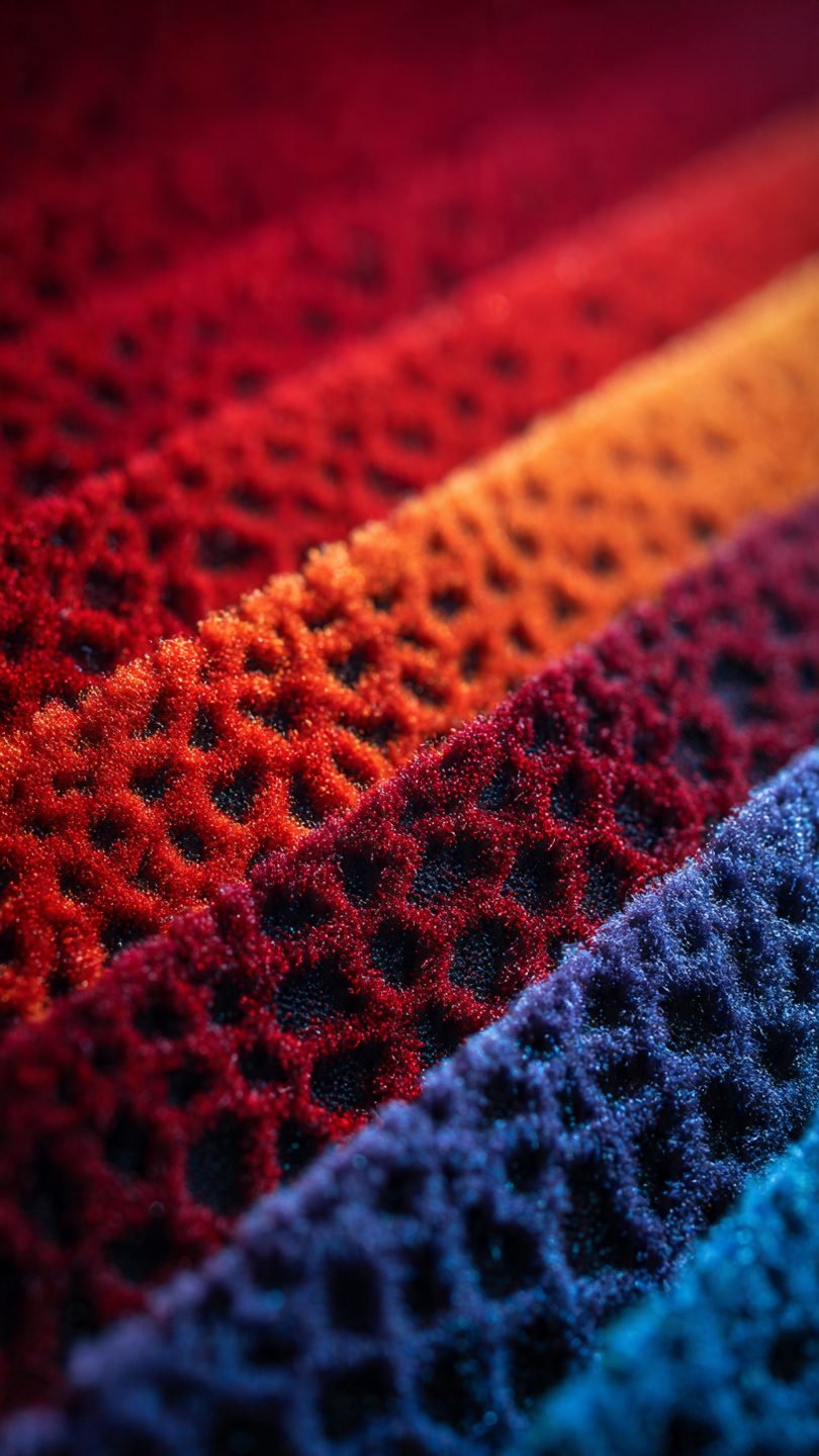 Artistic velvet layering with coordinated color story