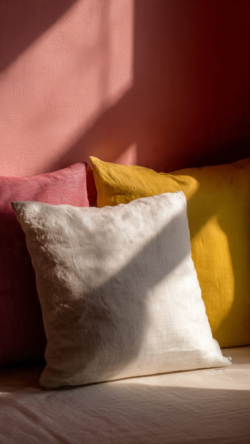 Comparison of warm neutral paint undertones for cozy small bedrooms—showing why greige beats pink or yellow beige under 2700K lighting.