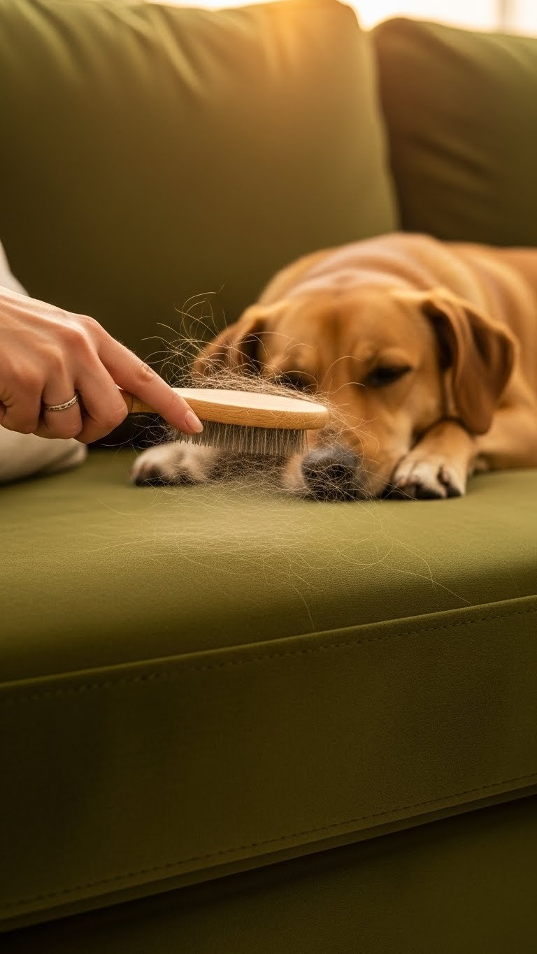 Washable performance velvet sofa in organic modern living room—durable and luxurious